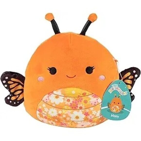 Original Squishmallows Mony Butterfly Plush Toy 8" Orange Floral Soft Stuffed An - Picture 1 of 5